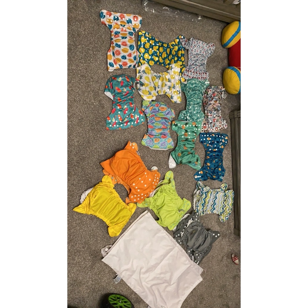Alva baby and fuzzibuns buns cloth diaper lot